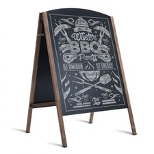 Board Chalkboard Double Sided Wooden Folding Sign Outdoor Indoor Menu Display US