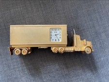  Vintage Miniature Gold Metal Clock Needs New Battery