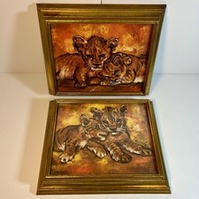 1970s Framed Tiger Cub Prints