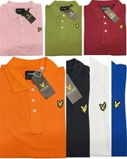LYLE AND SCOTT SHORT SLEEVE SIGNATURE LOGO SOLID COLLAR POLO SHIRT