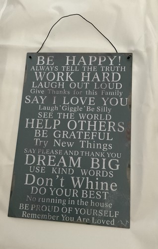 Used wall plaque - , happy