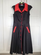 H&R Black & Red Rockabilly Dress Size 12