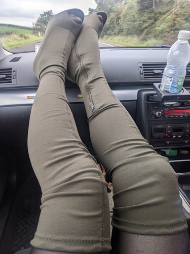 Over knee boots size green - boots,