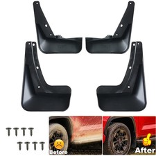 4Pcs Black Front & Rear Splash