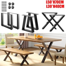 2PCS/Set Black Industrial Metal X Shape Table Legs Desk Bench X Cross Frame Legs