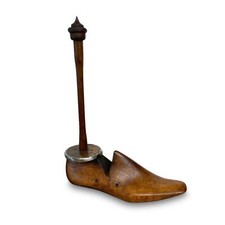 Wooden shoe last KITCHEN ROLL HOLDER upcycled from Genuine Antique Shoe Lasts