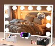 Hollywood Make Up Vanity Mirror 60x(48-57)cm (adjustable height) White - New