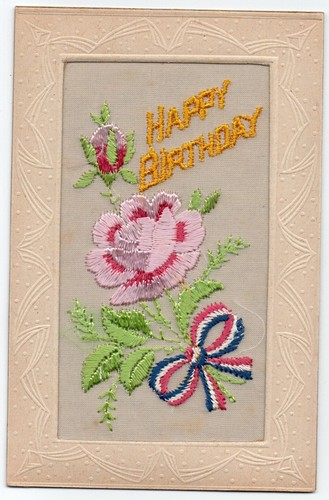 Ww1 patriotic embroidered silk - patriotic,