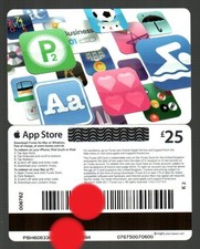 ITUNES ( UK ) Assorted App Icons ( 2011 ) Gift Card ( $0 - NO VALUE )