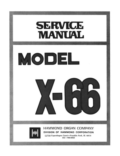 Hammond x66 service manual - hammond,