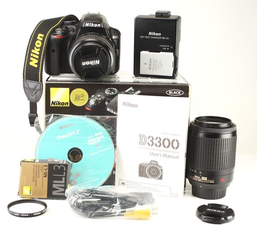 Nikon d3300 dslr 55mm - 18-55mm, &