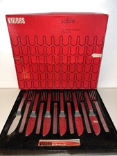 Vintage Viners Sable Boxed 6 Pairs Fish Cutlery  Set