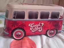 Campervan Good Vibes Wipeout Collectable Refill Box Storage Tin Display