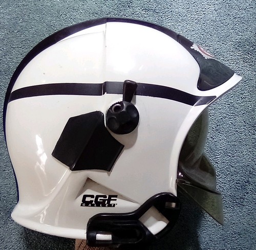 Fireman helmet with - fireman's, face