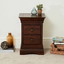 Slim Bedside Table 2 Drawer