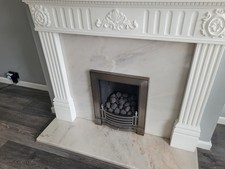 Plaster And Solid Marble Fire