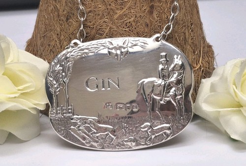 Sterling silver gin decanter - silver,