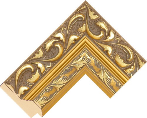 75mm wide gold - wide, reverse