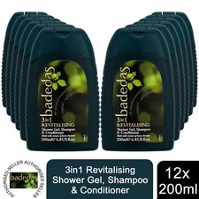Badedas 3in1 Revitalising Shower Gel, Shampoo & Conditioner 200ml, 12 Pack