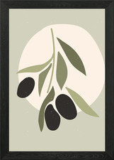 Olive with Leaves Framed Wall