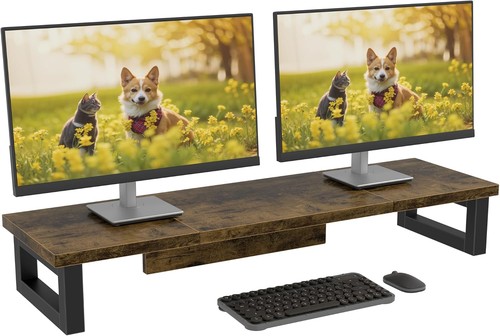 Dual monitor stand riser - dual,