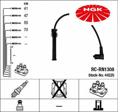 Ignition cable kit - kit, ngk