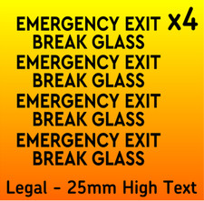 4 X EMERGENCY EXIT BREAK GLASS