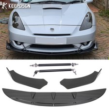 For Toyota Celica GT Gloss Front Bumper Lip Splitter Spoiler Lower Chin + 2x Rod