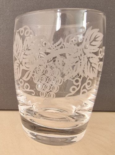 Vintage etched crystal grape - vintage,