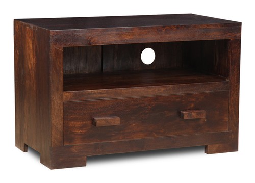 Solid mango wood media unit - solid,
