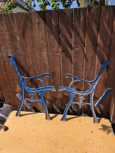 Vintage cast iron bench - vintage,