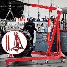2T Folding Engine Crane Stand Hydraulic Floor Stand Jack Hoist Lift Workshop NEW
