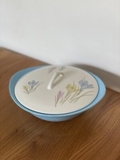 Vintage figgjo flint Crocus Lidded Vegetable Dish Tureen 26cm Rare Norway 