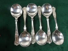 6 Nice Vintage Soup Spoons