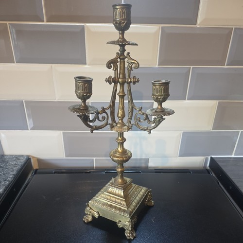 Large brass candlestick - large,