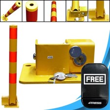 Round Reflective Folding Reserved Parking Bollard Security Post Bar+Bolts AC2+M