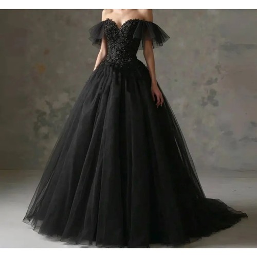 Vintage black wedding dress - vintage,