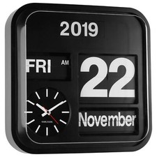 Karlsson Big Flip & Mini Flip Retro Wall Clocks with Day, Date, Year & Time