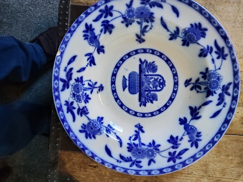 Minton blue delft bowl - delft,
