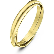 9ct Yellow Hallmarked Gold 2mm Russian Wedding Ring. Finger Sizes from F -Z