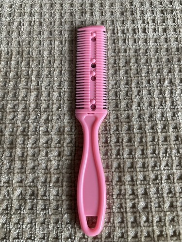 Pink hair shaping razor comb - pink,