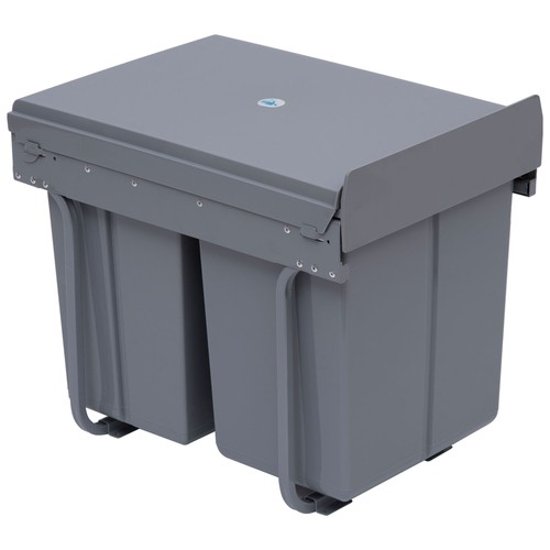 Homcom recycle waste bin 40l - waste,