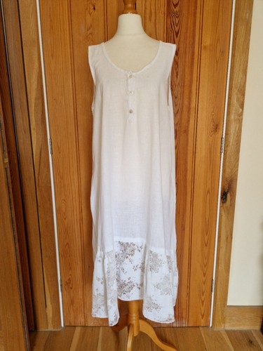 White lagenlook sleeveless - white,