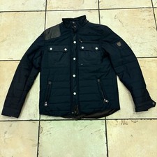 Diesel jeans Mens Quilted lined navy zip up bomber Jacket  Size Medium