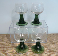 4 x Vintage Retro Green Stem