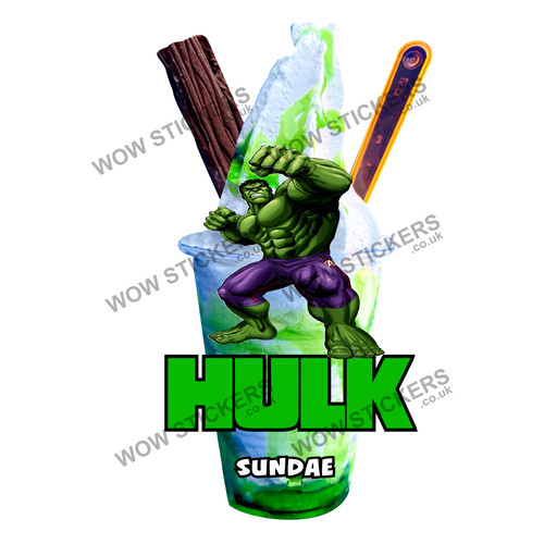 Ice cream van sticker hulk - ice,