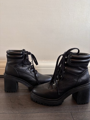 Zara ladies black leather - zara,