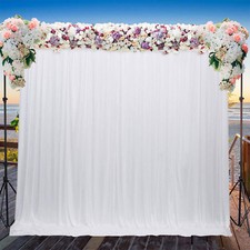 3m 6m 4m 8m White Stage Background Drape Curtains Wedding Birthday Party Decor