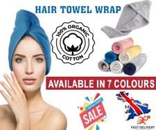 Hair Towel 100% COTTON TURBAN TOWEL WRAP QUICK DRY  for Curly Long Thick Hair