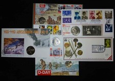 Numismatic first day covers, as priced and pictured.